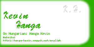 kevin hanga business card